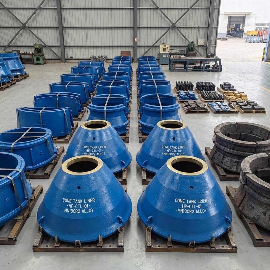 Wear parts for cone tank